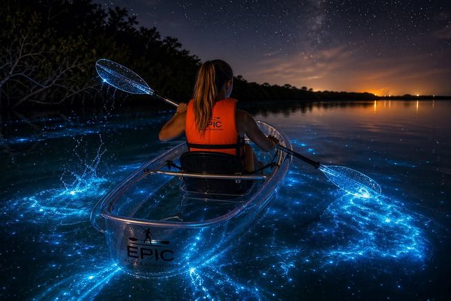 올랜도 근교 생물 발광 투명 카약·패들보드 투어