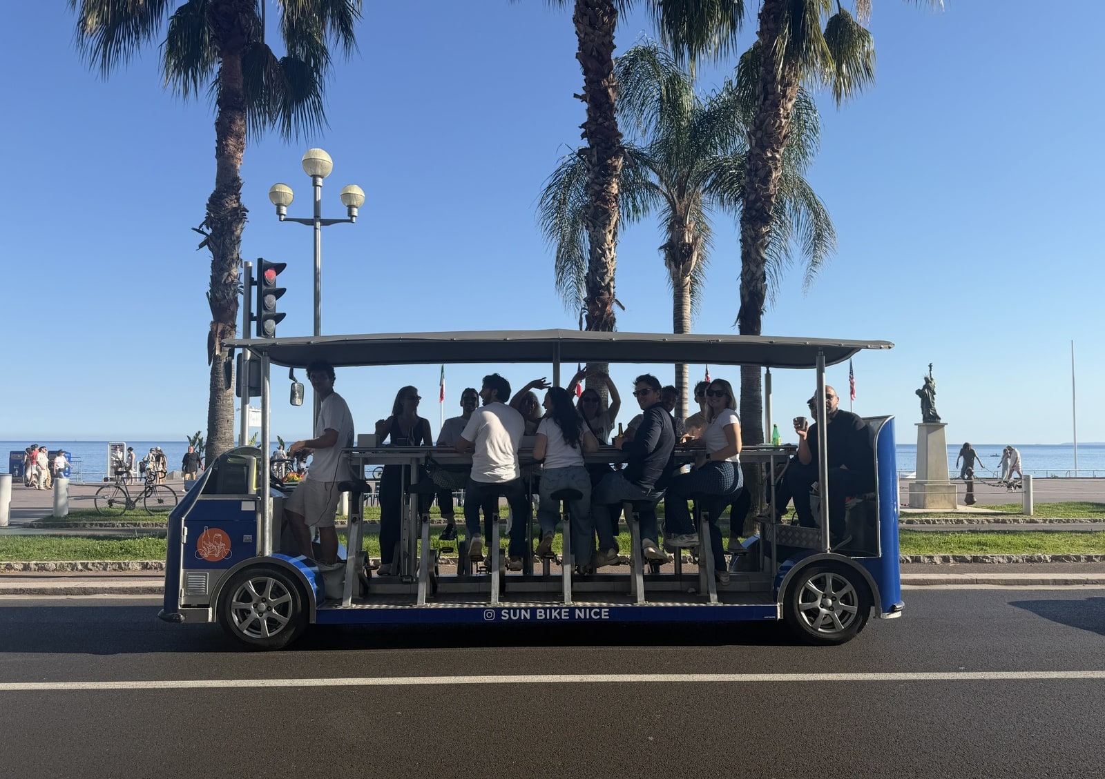 Nice Beer Bike Private Tour (1 Hour) - Music, Karaoke Microphone & Optional Drinks & Socca