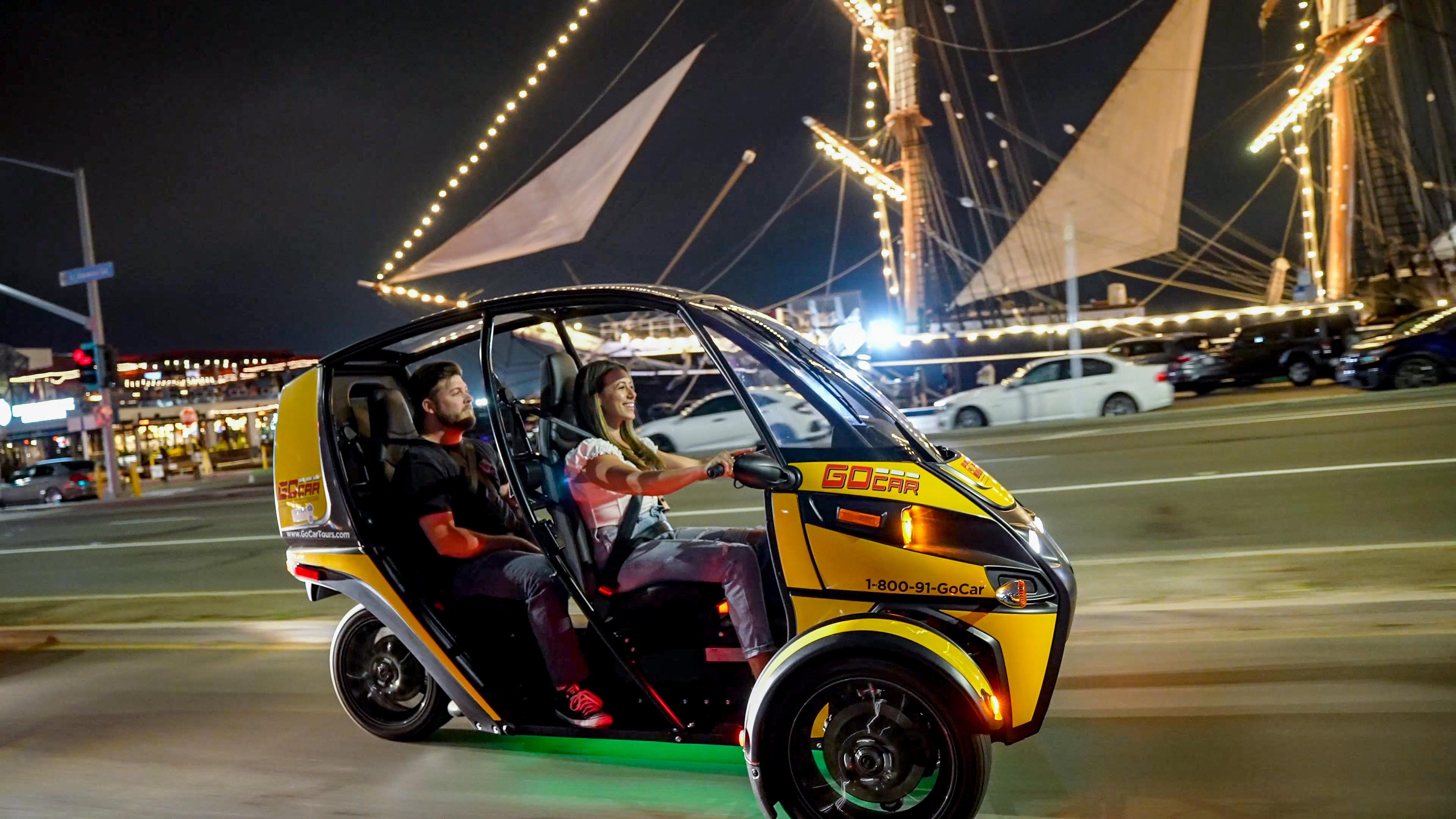 San Diego Coronado Electric GoCar Night Tour - GPS Self-Drive