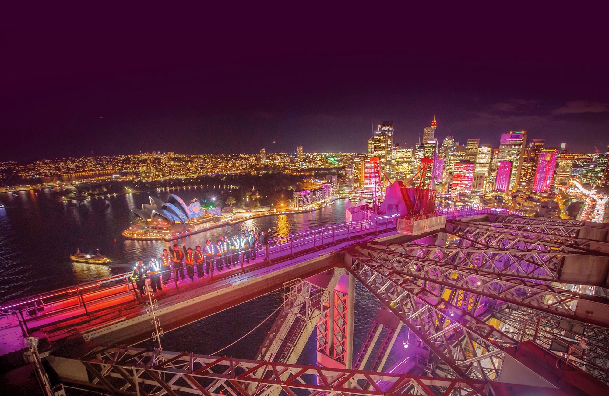 Sydney Harbour BridgeClimb Vivid Night Experience