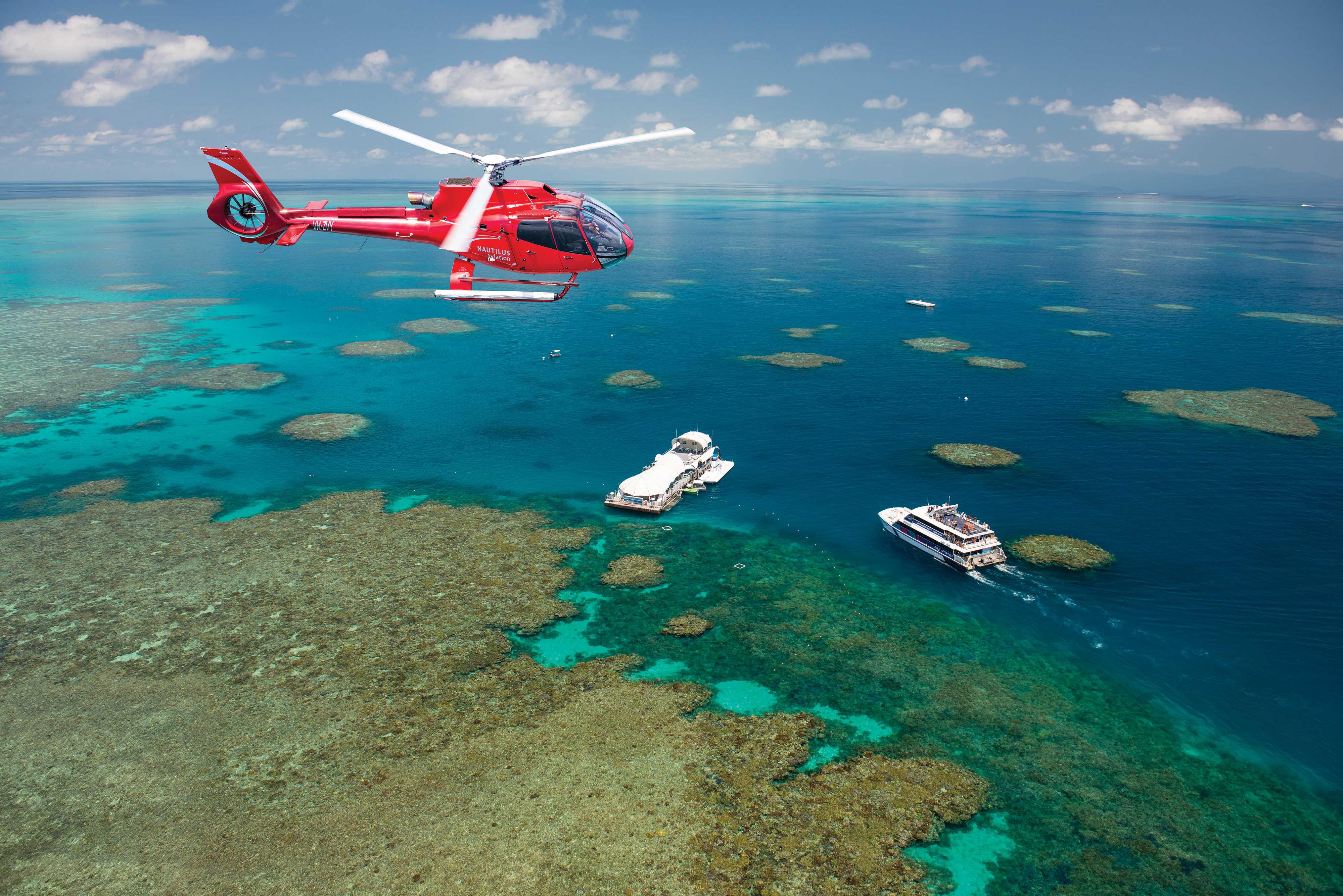 Cairns Great Adventures Outer Reef Pontoon Cruise & Helicopter Flight