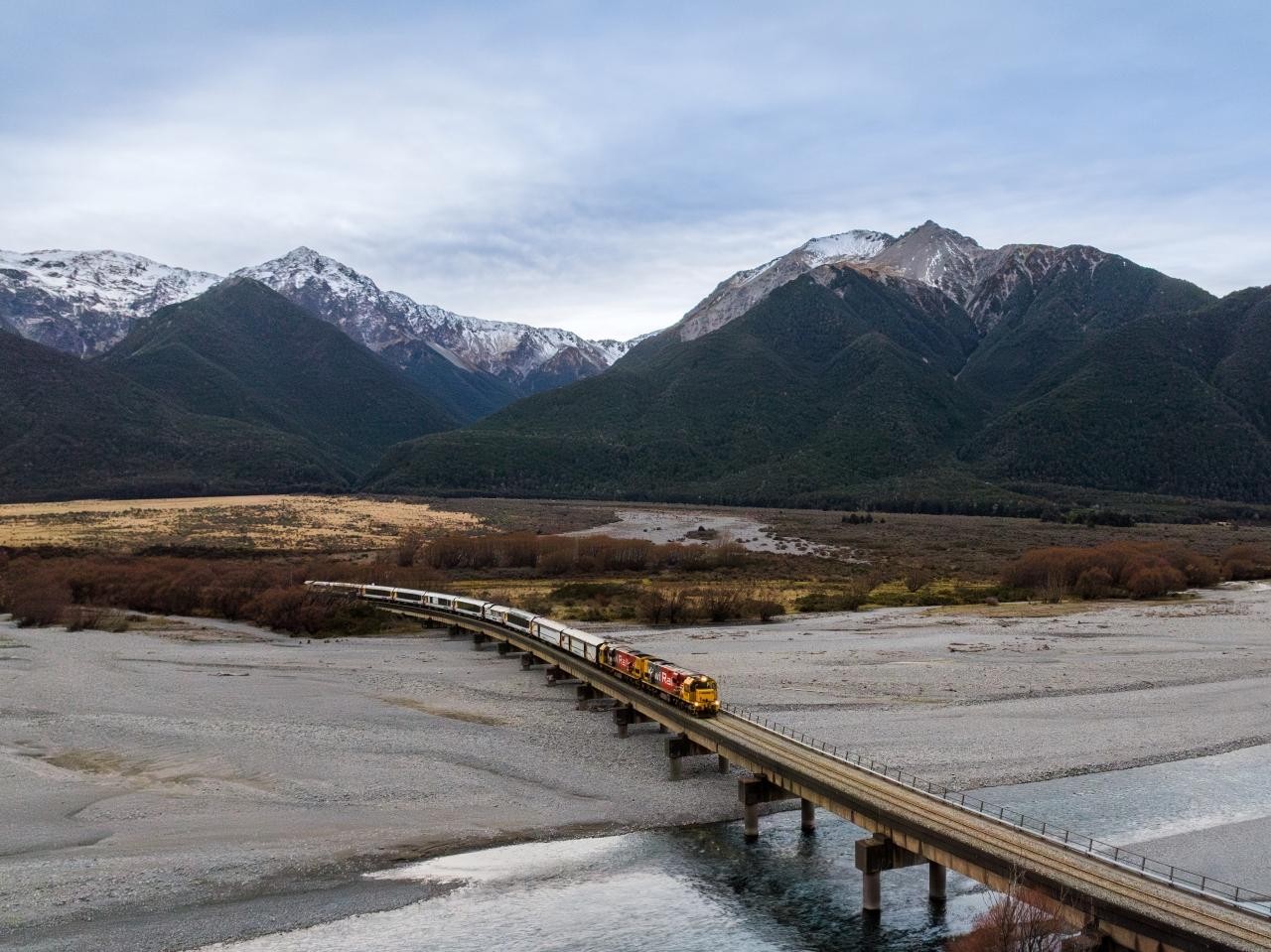 From Christchurch: One-Way Tour to Franz Josef - TranzAlpine Train Included