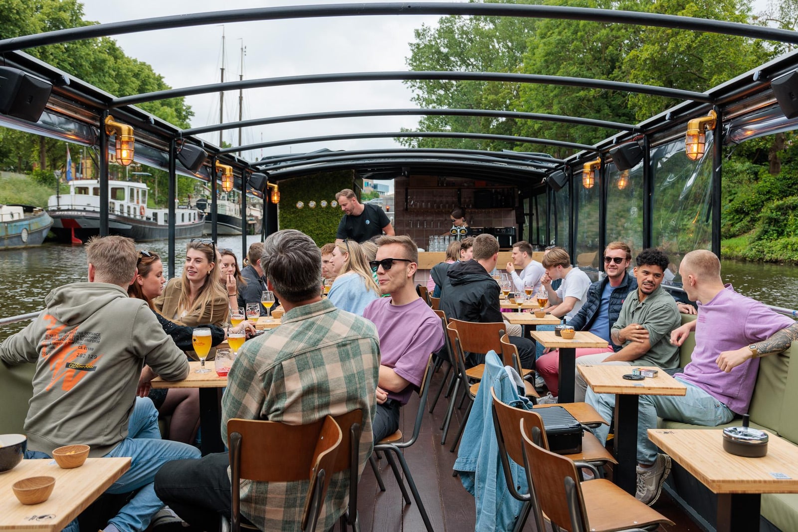 Groningen Terrace Boat Cruise - Onboard Bar & Convertible Roof