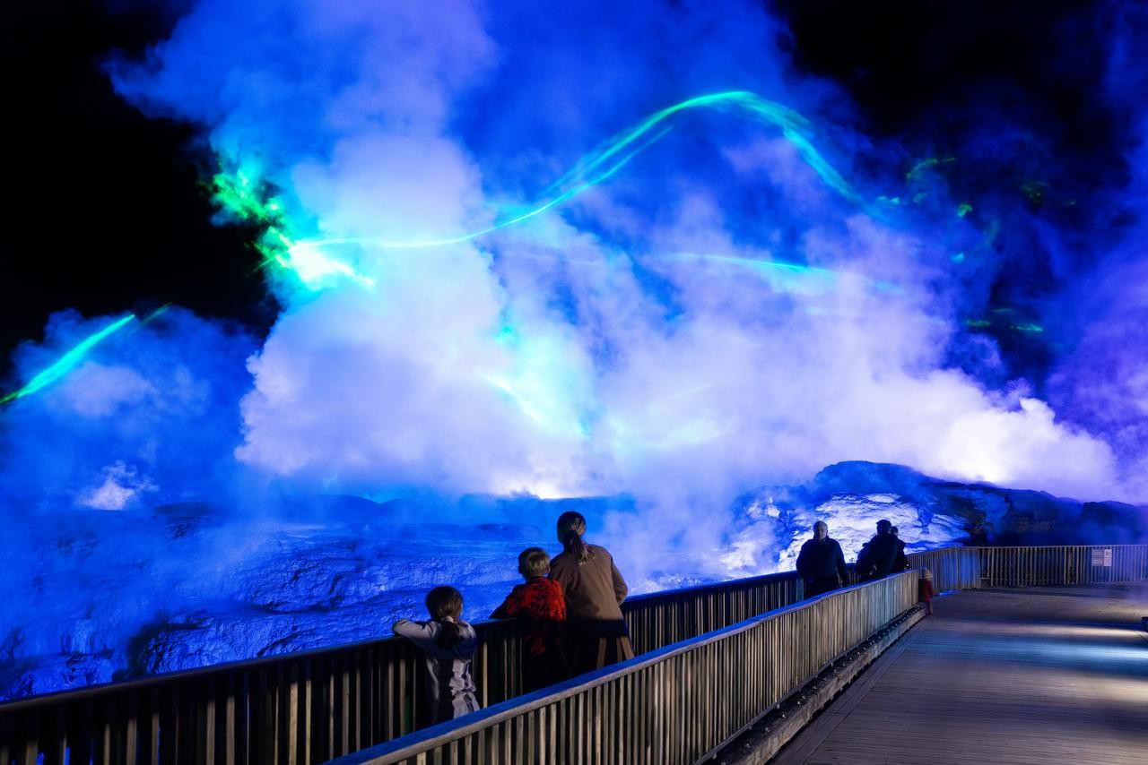Rotorua Te Puia Maramā Geyser Light Trail Ticket