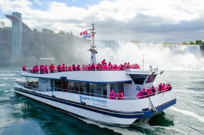 From Toronto: Niagara Falls Boat Cruise & Journey Behind the Falls Tour