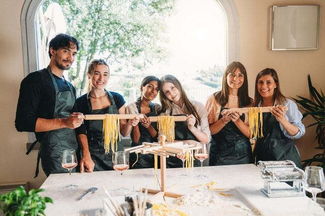 Rome Pasta & Tiramisu Cooking Class + Wine Pairing