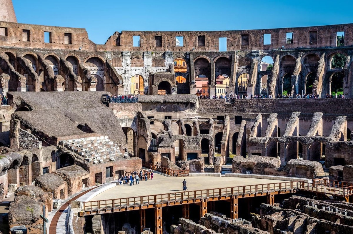 Rome Colosseum 3-in-1 Guided Tour with Arena Floor, Roman Forum & Palatine Hill