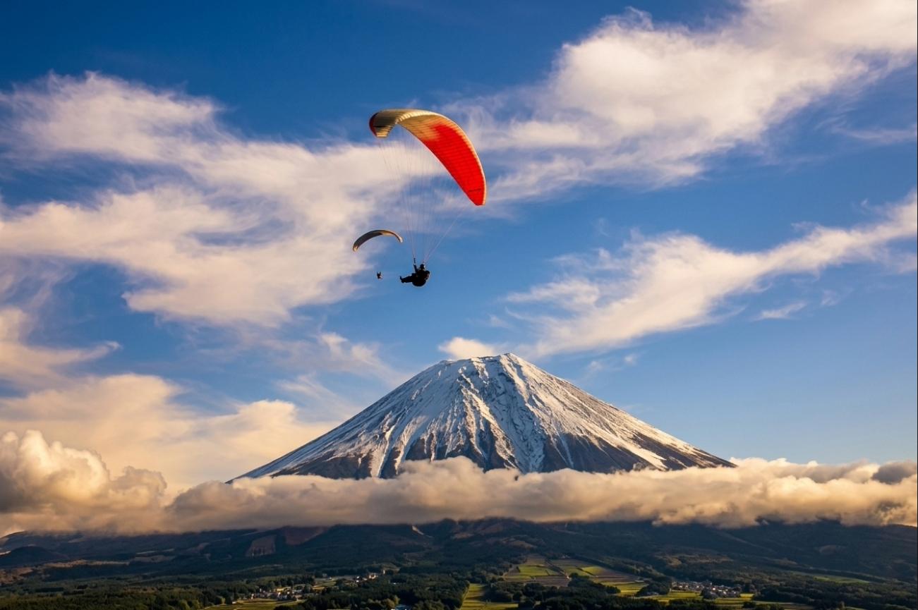 From Tokyo: Asagiri Plateau Mt. Fuji Tandem Paragliding - Round-Trip Transfer