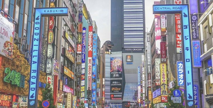 도쿄 신주쿠역 & 가부키초·골든가이·하나조노 신사 워킹 투어