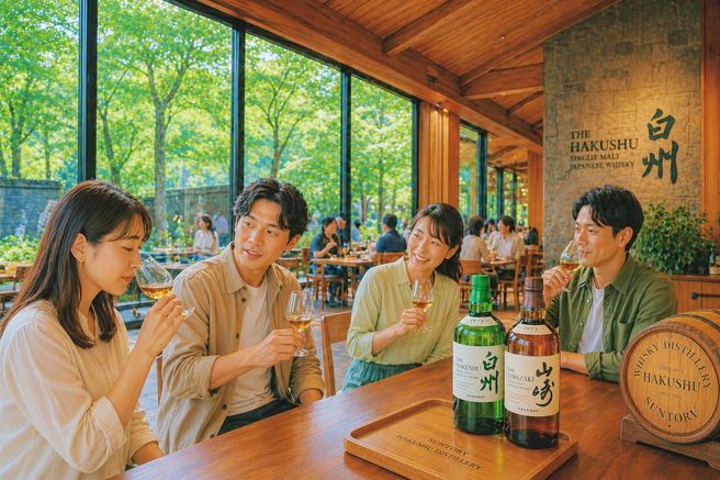 From Tokyo: Mt. Fuji Arakurayama, Oishi Park & Suntory Hakushu Distillery Private Tour