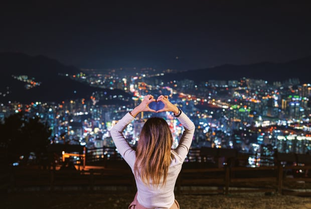 釜山 松島海水浴場＆天馬山・荒嶺山 夜景少人数ツアー