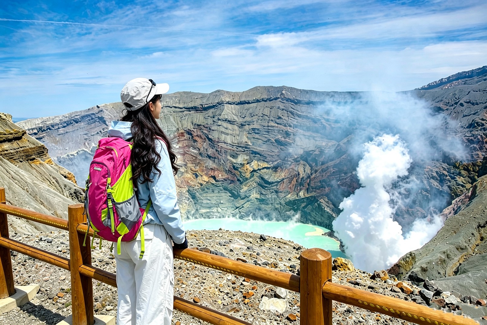 From Fukuoka: Mt. Aso & Minamiaso Railway and Kumamoto Castle Day Tour