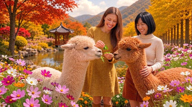 From Seoul: Alpaca World & Nami Island Day Tour