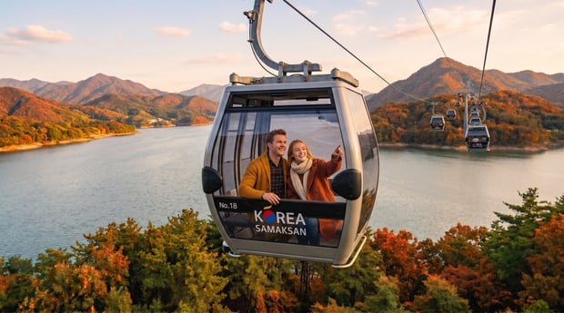 From Seoul: Samaksan Lake Cable Car & Nami Island Day Tour