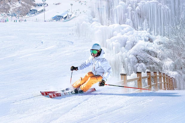 From Seoul: Elysian Gangchon Ski & Nami Island and Eobi Ice Valley Day Tour