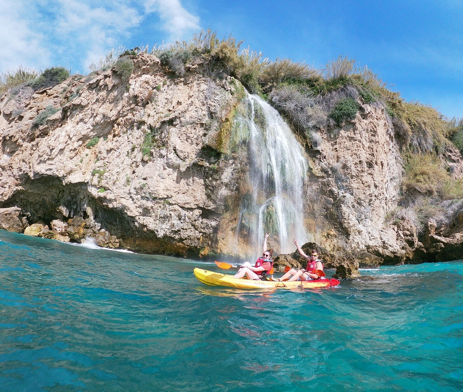 Nerja Cliffs & Maro Waterfall Guided Kayak Tour