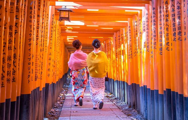 From Osaka: Nara Park & Kyoto Fushimi Inari and Arashiyama Day Bus Tour