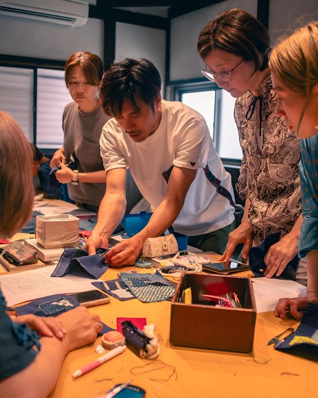 大阪 刺し子 伝統刺繍コースター作りワークショップ