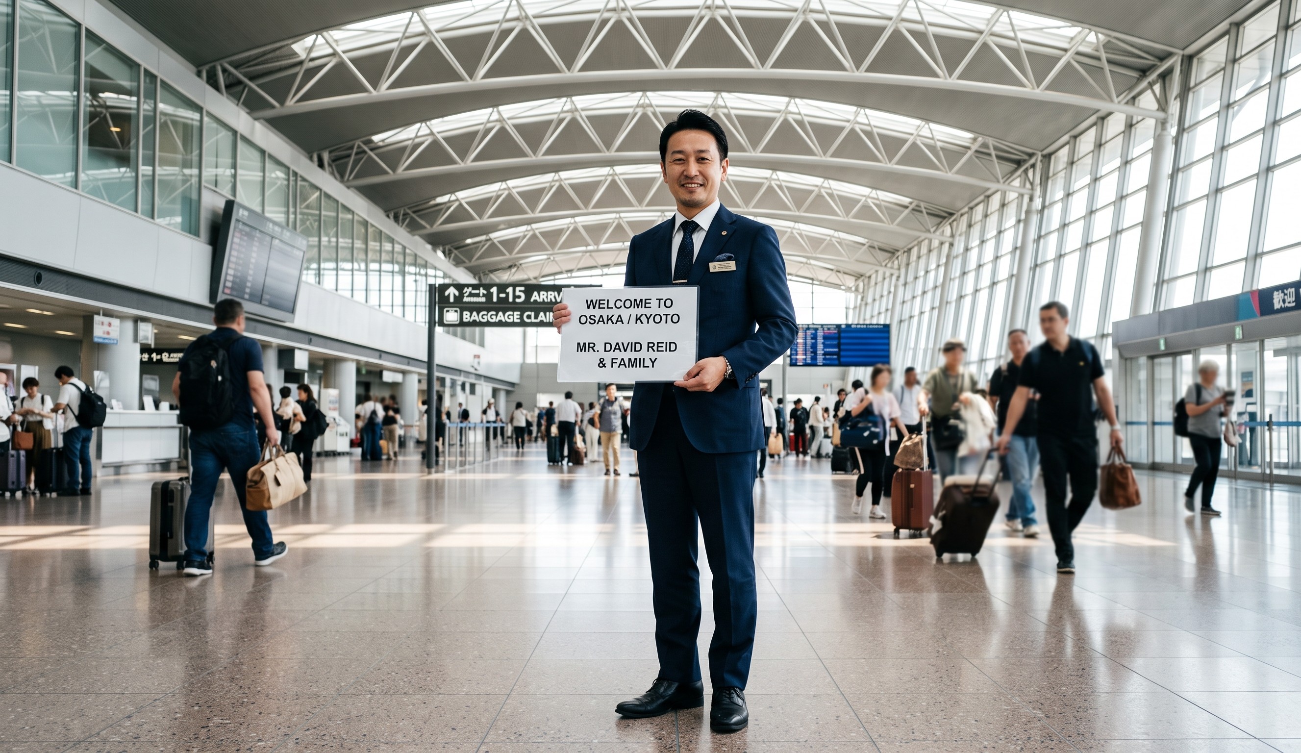 간사이 공항 ↔ 오사카/교토 호텔 프라이빗 차량 이동 - 최대 14인승
