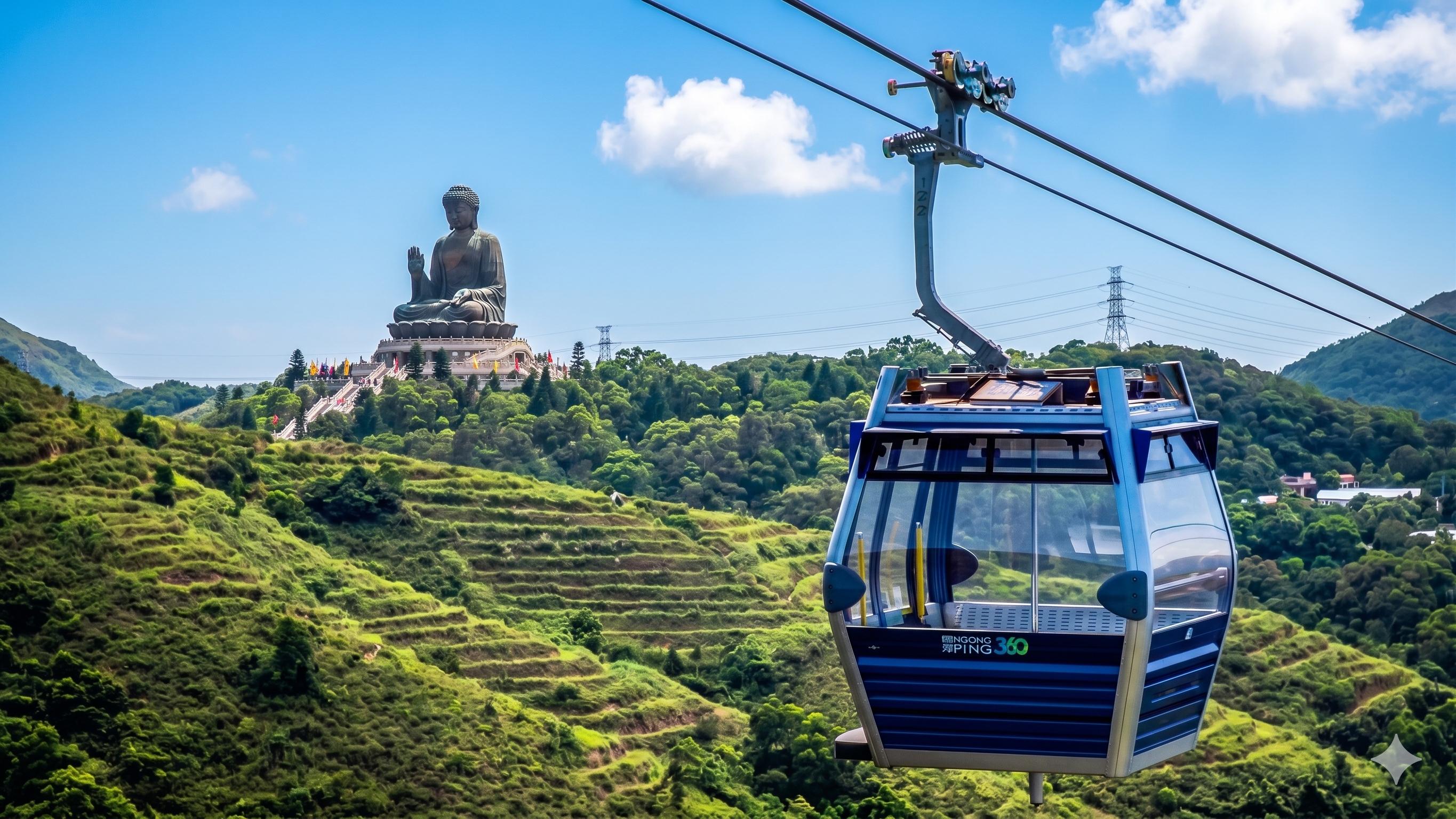 Hong Kong Lantau Island Big Buddha, Kwun Yum Temple & Tai O Stilt House Tour with Cable Car