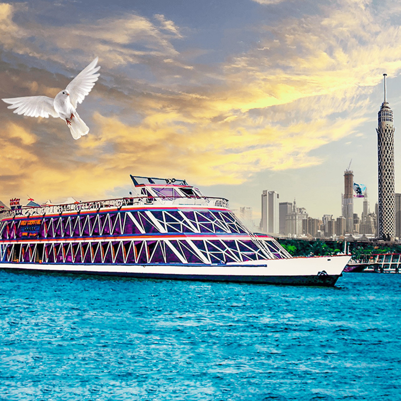 Cairo Onyx Nile Dinner Cruise & Belly Dance Show - Buffet Included