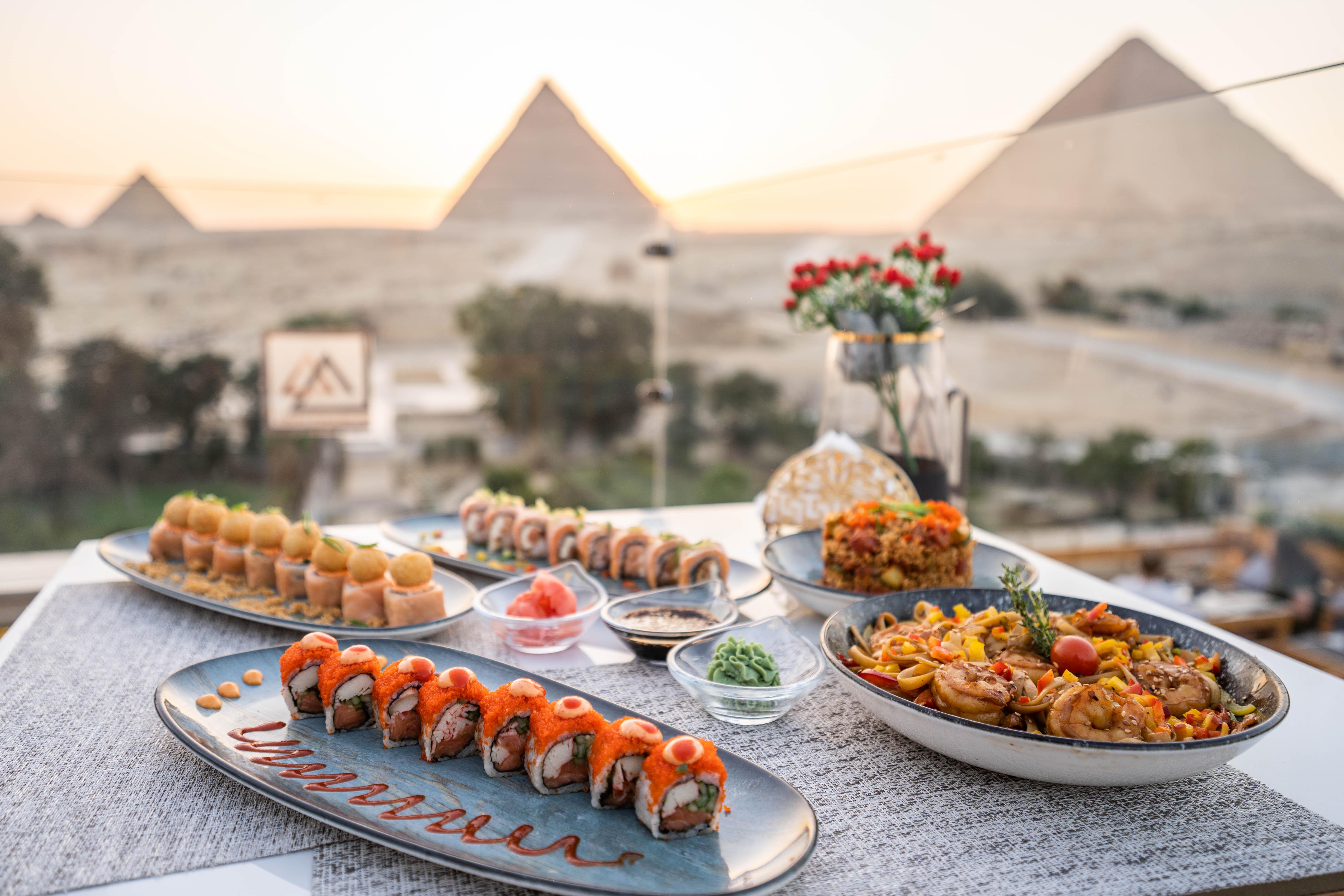 Cairo Giza Pyramids View Rooftop Dinner - Hotel Pickup Included