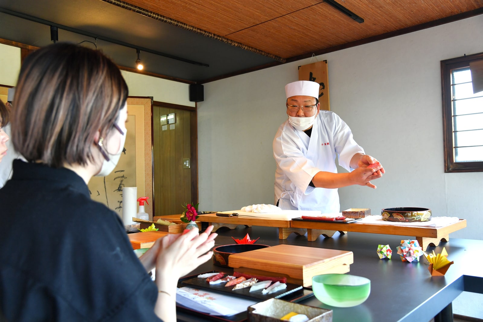 Kitakyushu Sushi Making Class & Japanese Dinner at Ryotei Gyoan Senjojiki