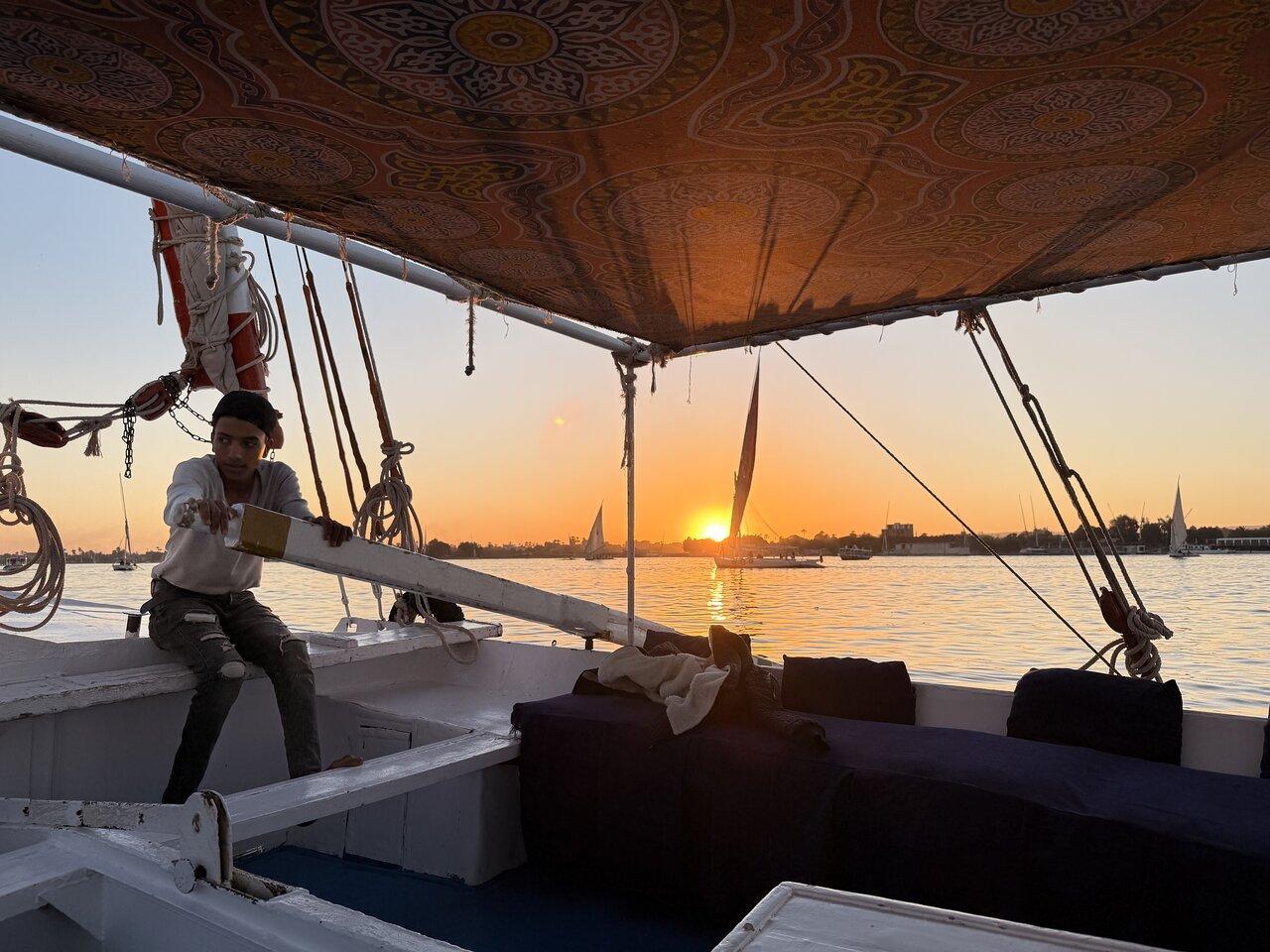 Luxor Nile Sunset Felucca Boat Tour - Egyptian Tea Included