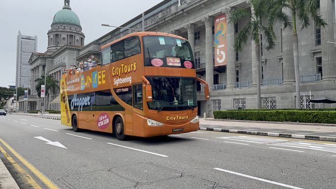 Singapore FunVee Hop-On Hop-Off Open-Top Bus Tour - City & Marina Routes