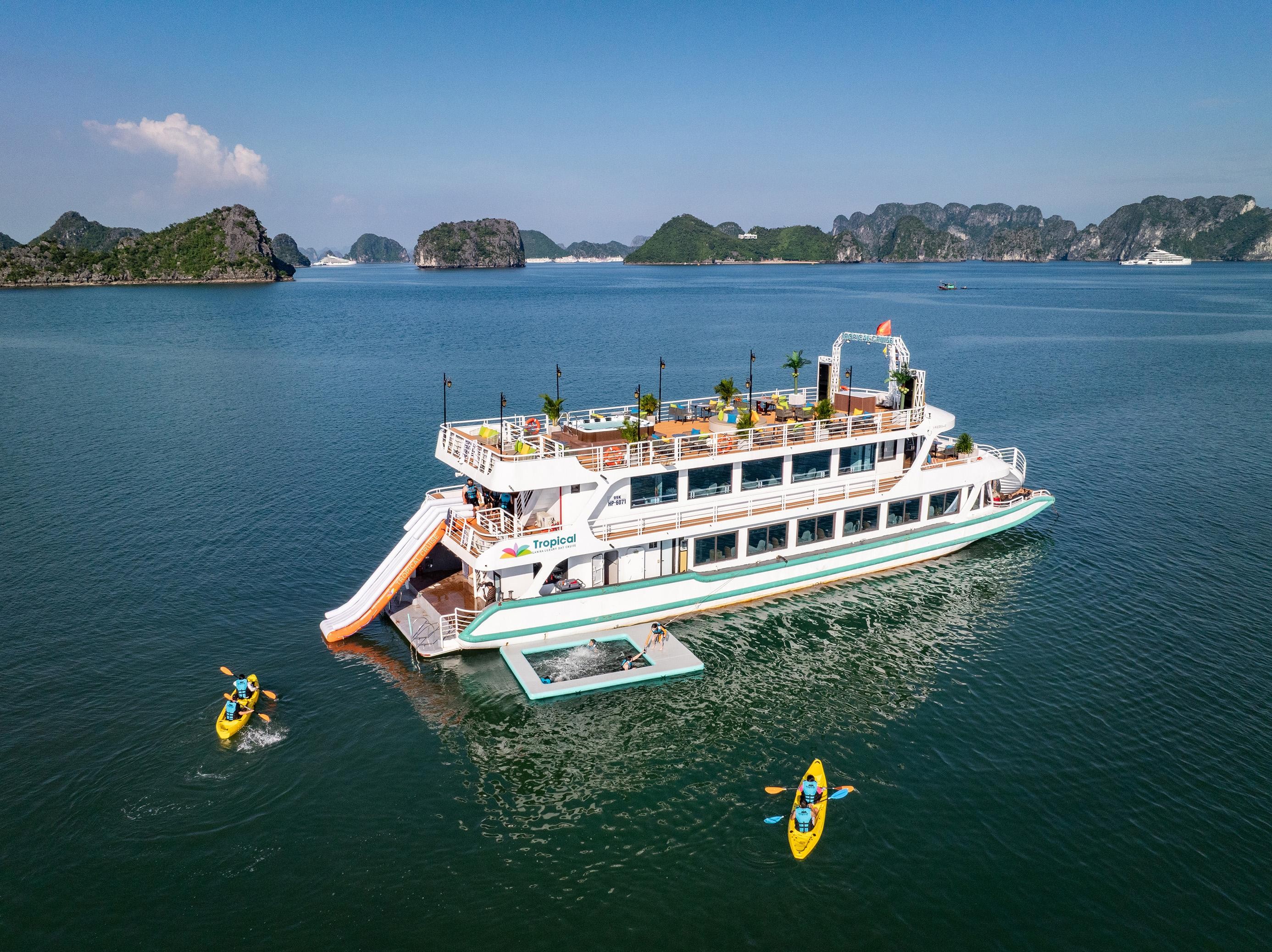 From Hanoi/Ha Long: Lan Ha Bay Tropical Cruise Day Tour - Trung Trang Cave & Water Slide