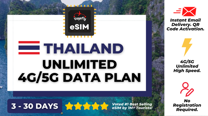 タイ Voyafly 4G・5G データ無制限 eSIM