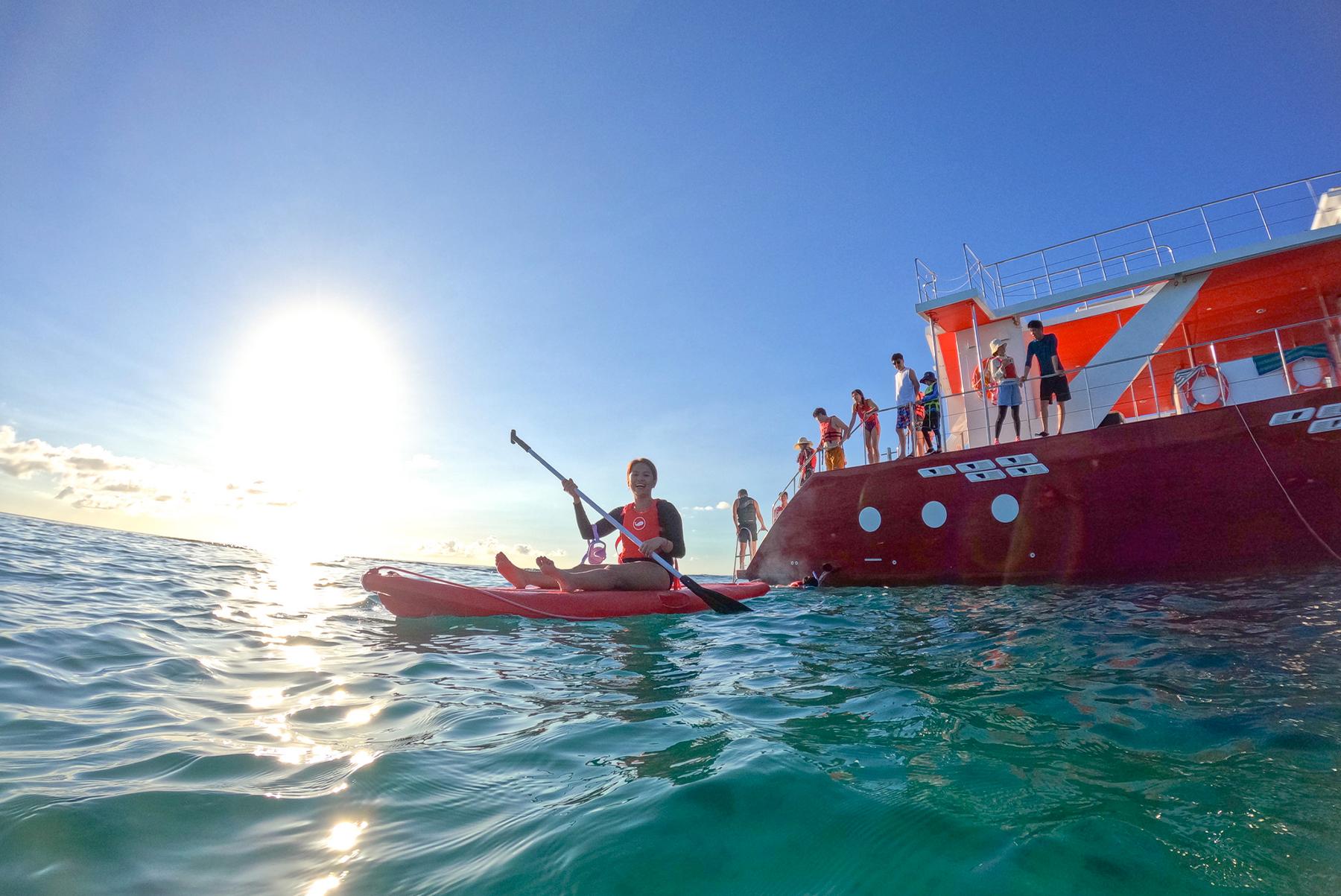 Boracay Red Whale Party Yacht Cruise with Water Slide and Water Activities