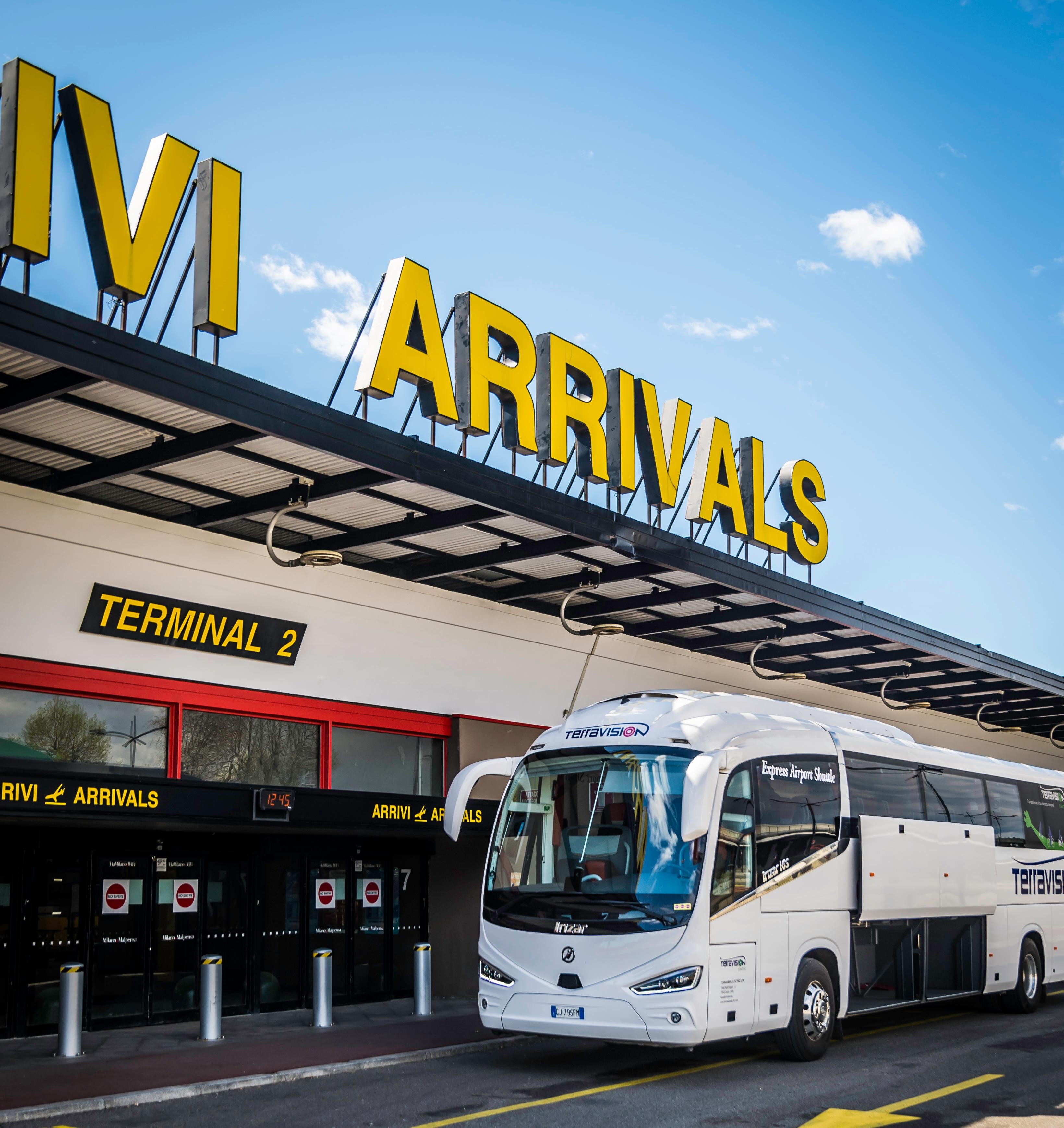Milan Malpensa Airport T1 & T2 Central Station Terravision Direct Bus One-Way Ticket