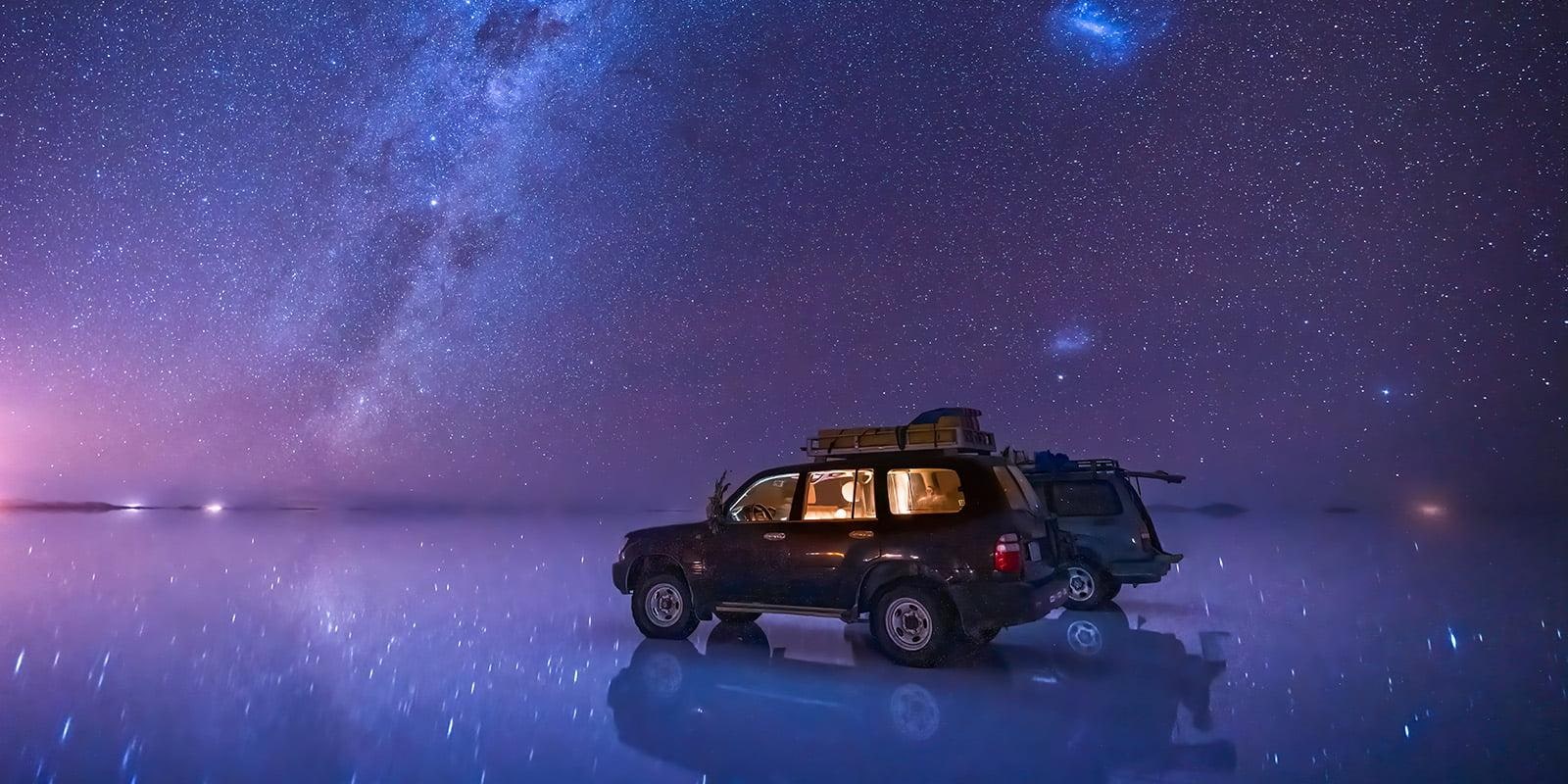 ウユニ塩湖 星空＆日の出 プライベートツアー（4WD・ホテル送迎付き）