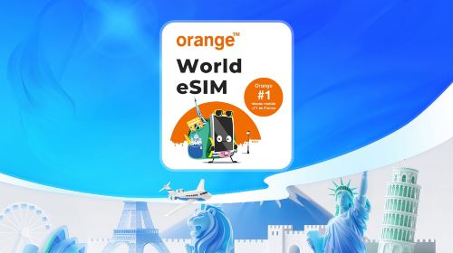 오렌지 월드 eSIM 31일 - 데이터 총 50MB~20GB · 프랑스 번호 통화·문자