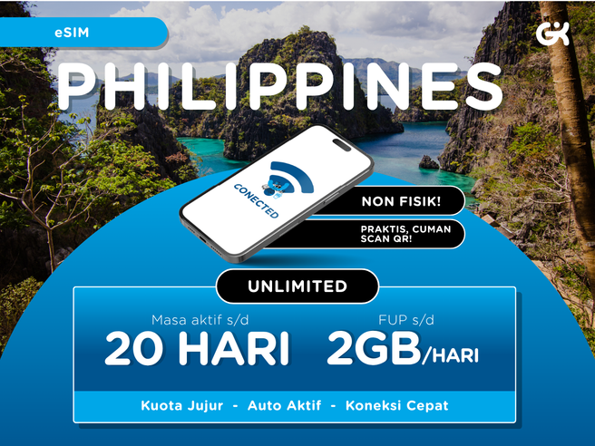 フィリピン eSIM データ無制限(5~30日・1日500MB/1GB/2GB高速)- テザリング対応