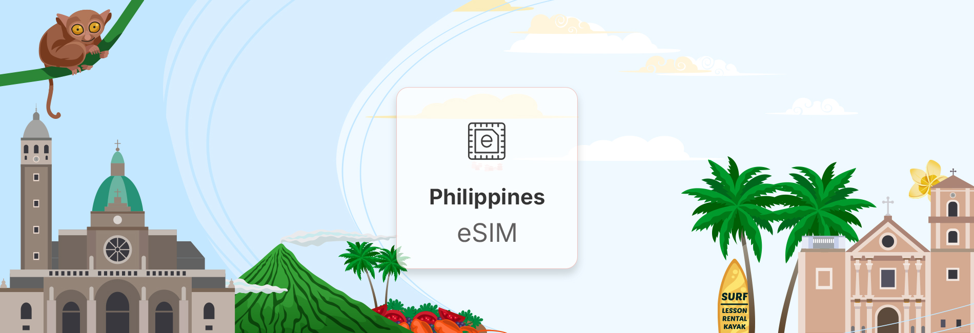 フィリピン eSIM データ専用 - 3GB〜20GB・3〜30日 (Commbitz)