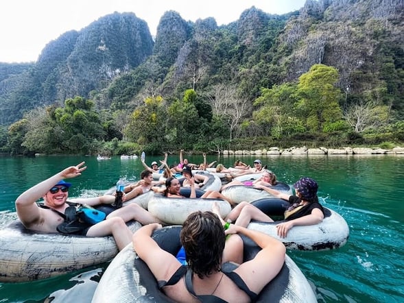 Vang Vieng Nam Song River Tubing Experience (Hotel Pickup Included)