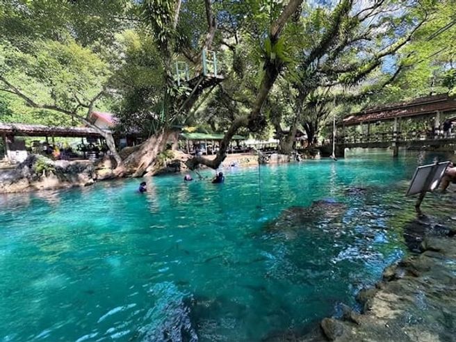 Vang Vieng: Nam Xay Viewpoint Hike, Blue Lagoon & Tham Phu Kham Cave Tour with Hotel Pickup