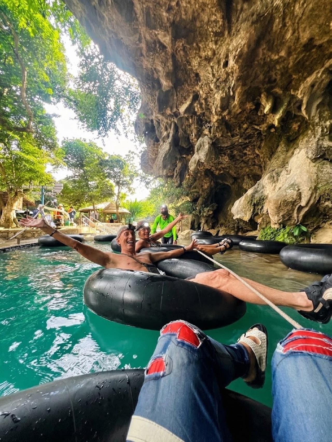 Vang Vieng Water Cave Tubing & Nam Song River Kayaking Half-Day Tour with Hotel Pickup