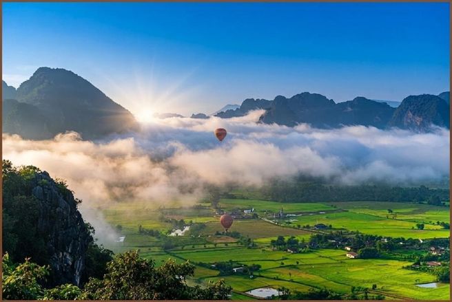 バンビエン アクティビティ日帰りツアー - 展望台トレッキング・洞窟チュービング・カヤック・ブルーラグーン3