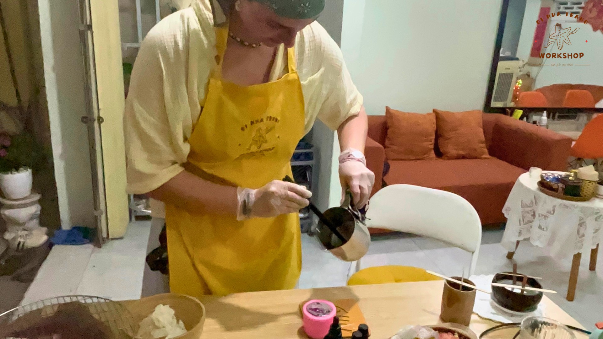 Nha Trang Natural Soy Candle Making Class with Herbal Foot Bath and Foot Massage