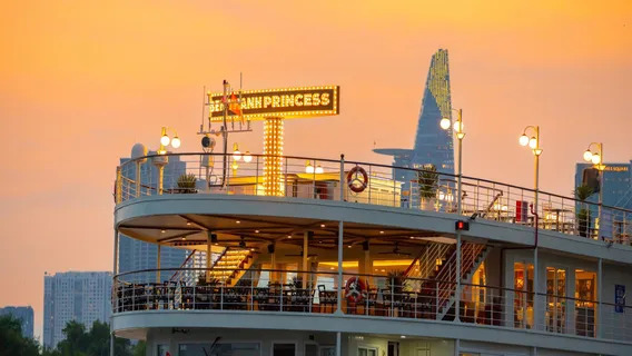 Ho Chi Minh City Ben Thanh Princess Saigon River Set Menu Dinner Cruise
