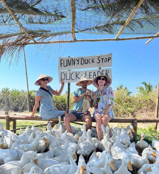 Hoi An Duck Farm & Buffalo Ride Countryside Bike Tour with Coffee Making Class