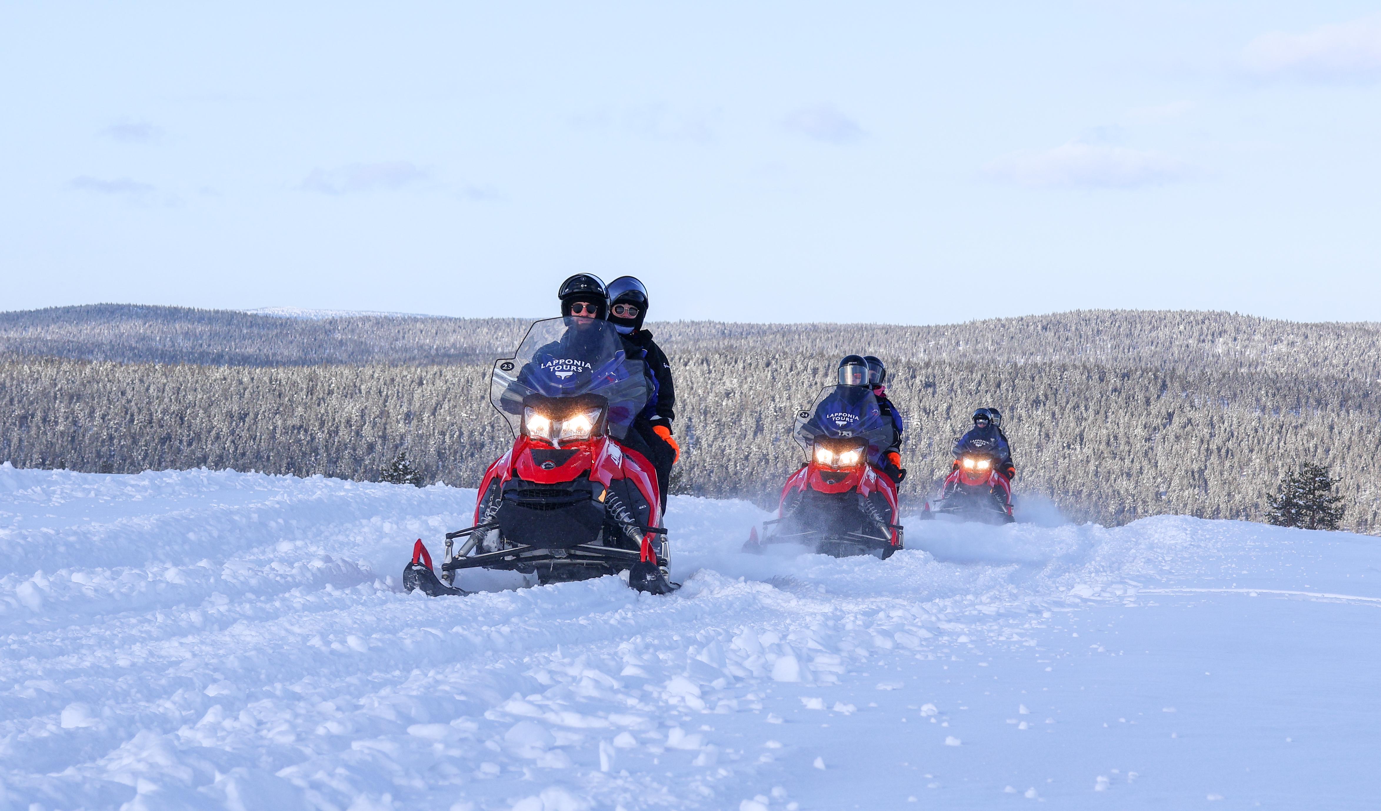Saariselkä Snowmobile Ice Fishing Safari