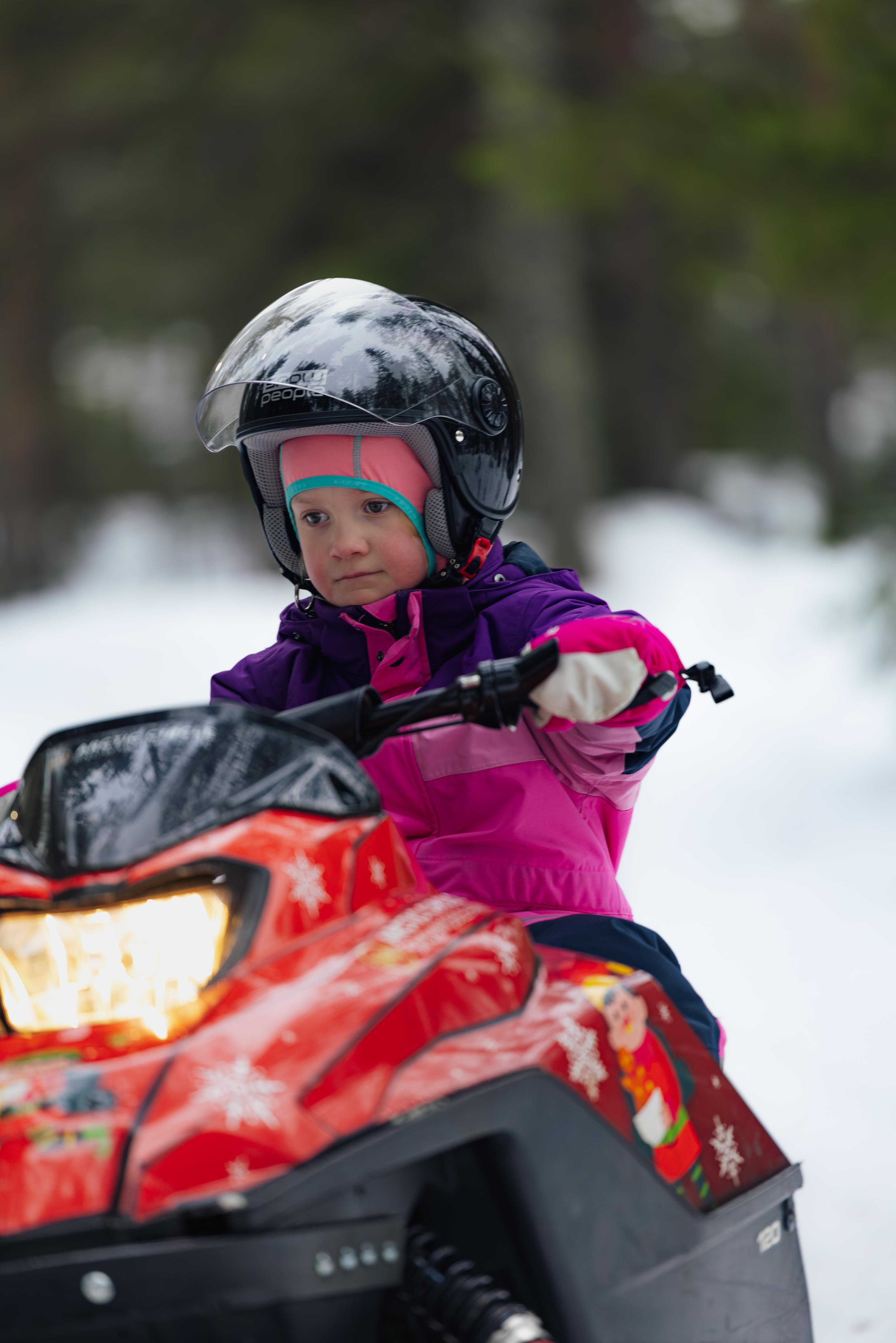 Levi Family Snowmobile Safari - Kids' Mini Snowmobile Included