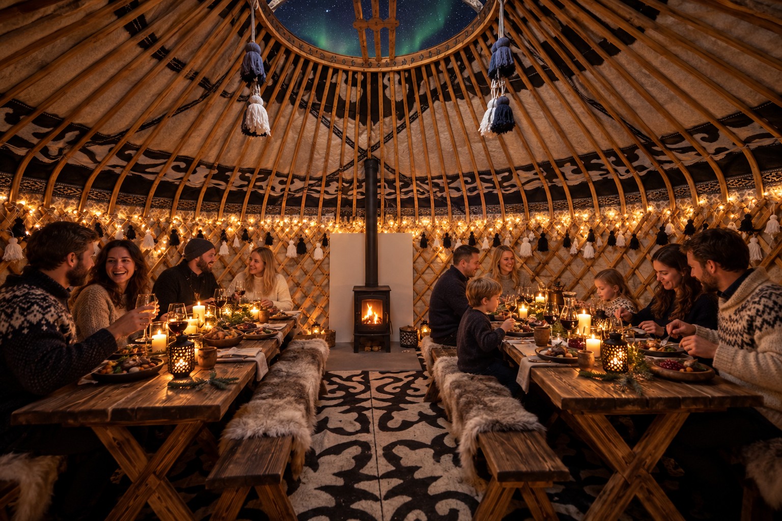 Levi Northern Lights Yurt Dinner & Arctic Village Tour