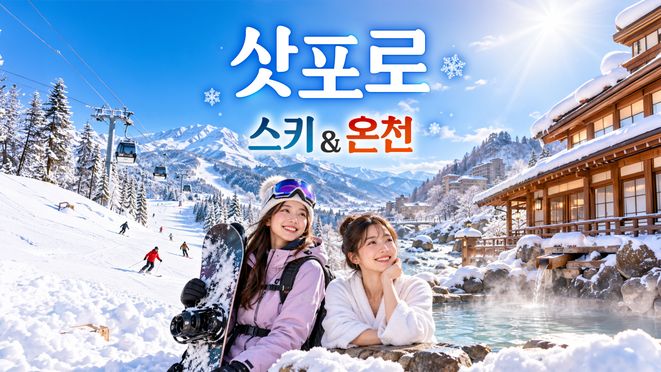 삿포로 국제 스키장 & 조잔케이 온천 일일 투어 (1명도 출발)