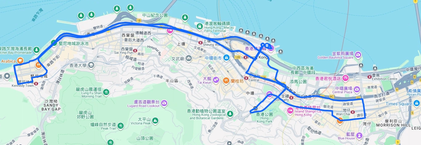 빅버스 홍콩섬 투어 코스 (노선도).png