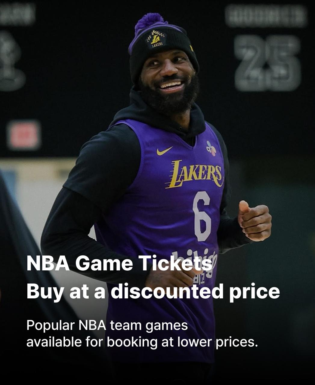 NBA Game Ticket Discounts
